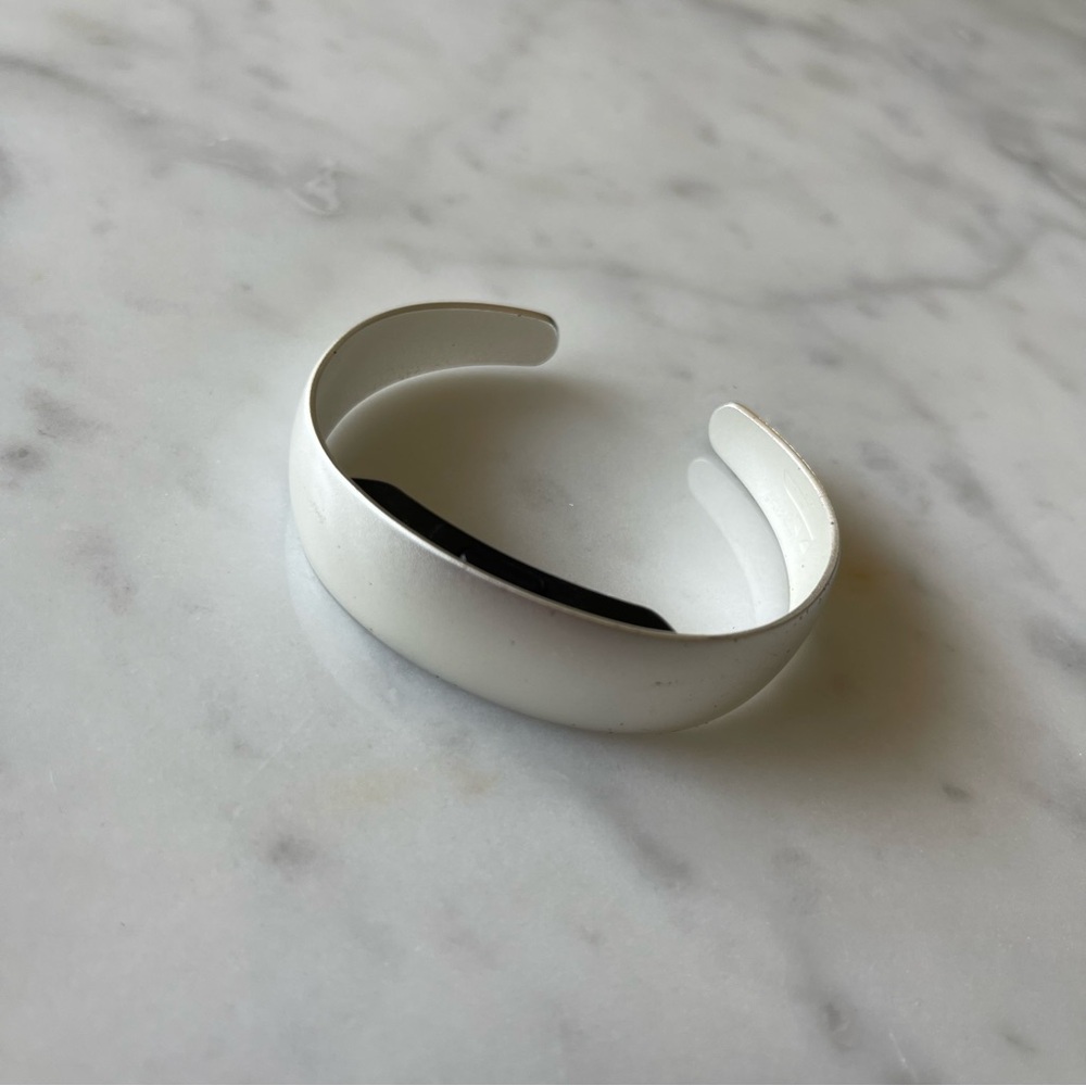 Flare Safety Bracelet Cuff Satin Silver